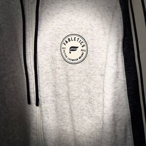 Fabletics Light Gray Cozy Fleece Hooded Onesie